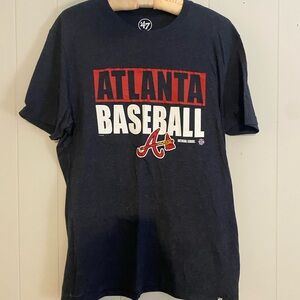 47 Brand Atlanta Braves Baseball Navy Tee